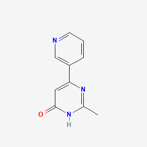 molecular formula C10H9N3O B13424057 2-Methyl-6-(pyridin-3-yl)pyrimidin-4-ol CAS No. 263244-04-8