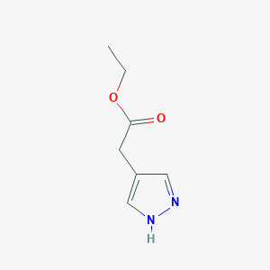 molecular formula C7H10N2O2 B1342409 Ethyl 2-(1H-pyrazol-4-yl)acetate CAS No. 916084-27-0