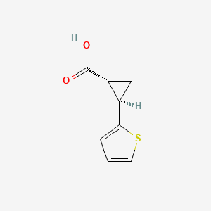 molecular formula C8H8O2S B13424102 (1r,2r)-2-(Thiophen-2-yl)cyclopropane-1-carboxylic acid 