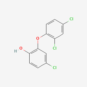 molecular formula C12H7Cl3O2 B13424113 4-Chloro-2-(2,4-dichlorophenoxy)phenol CAS No. 29098-85-9