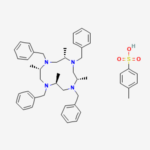 molecular formula C47H60N4O3S B13424138 Tetrabenzylamino-tetramethyl Cyclen p-TSA salt 