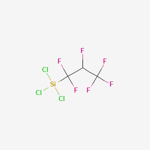 molecular formula C3HCl3F6Si B13424161 Trichloro(1,1,2,3,3,3-hexafluoropropyl)silane CAS No. 426-50-6