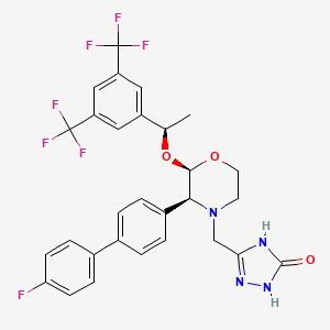 molecular formula C29H25F7N4O3 B13424169 4-Defluoro-4-(p-fluorophenyl) aprepitant CAS No. 2348441-63-2