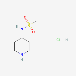 molecular formula C6H15ClN2O2S B1342417 N-(Piperidin-4-yl)methanesulfonamide hydrochloride CAS No. 68996-26-9