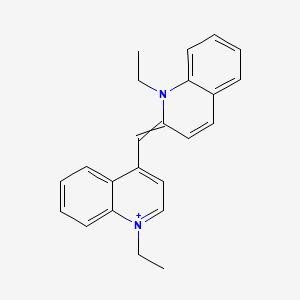 molecular formula C23H23N2+ B13424171 1-Ethyl-2-[(1-ethylquinolin-1-ium-4-yl)methylidene]quinoline CAS No. 24144-04-5