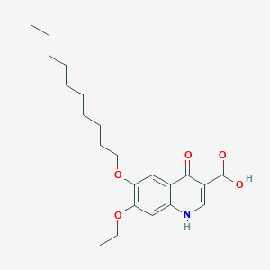 molecular formula C22H31NO5 B13424193 6-(Decyloxy)-7-ethoxy-4-hydroxy-3-quinolinecarboxylic Acid 