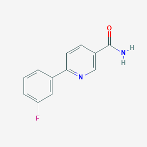 molecular formula C12H9FN2O B1342426 6-(3-Fluorophenyl)pyridine-3-carboxamide CAS No. 441055-56-7