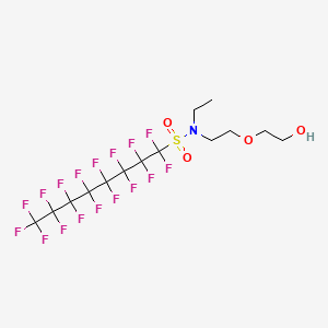 molecular formula C14H14F17NO4S B13424275 N-ethyl-1,1,2,2,3,3,4,4,5,5,6,6,7,7,8,8,8-heptadecafluoro-N-[2-(2-hydroxyethoxy)ethyl]octane-1-sulfonamide CAS No. 122818-13-7