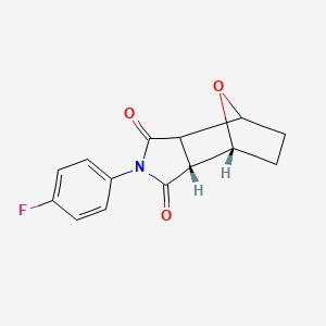 molecular formula C14H12FNO3 B13424357 N-(p-Fluorophenyl)-7-oxabicyclo(2.2.1)heptane-2,3-dicarboximide CAS No. 30627-45-3