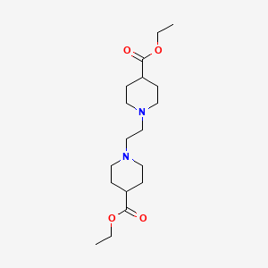 molecular formula C18H32N2O4 B13424363 Ethyl 1-[2-(4-ethoxycarbonyl-1-piperidyl)ethyl]piperidine-4-carboxylate 