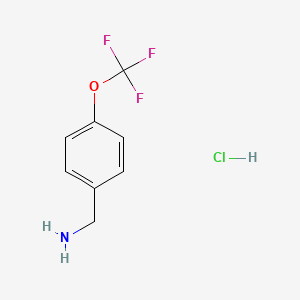 molecular formula C8H9ClF3NO B13424382 p-Trifluoromethoxybenzylamine hydrochloride CAS No. 403841-98-5