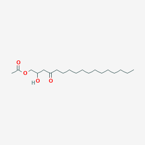 molecular formula C19H36O4 B13424435 1-(Acetyloxy)-2-hydroxy-4-heptadecanone 