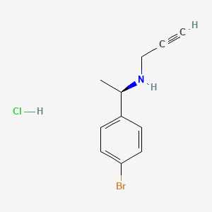 molecular formula C11H13BrClN B13424438 N-[(1R)-1-(4-bromophenyl)ethyl]prop-2-yn-1-amine;hydrochloride 