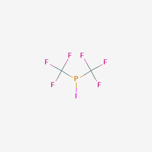molecular formula C2F6IP B13424441 Bis(trifluoromethyl)iodophosphine CAS No. 359-64-8