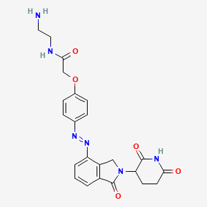 molecular formula C23H24N6O5 B13424457 N-(2-aminoethyl)-2-[4-[[2-(2,6-dioxopiperidin-3-yl)-1-oxo-3H-isoindol-4-yl]diazenyl]phenoxy]acetamide 