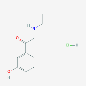 molecular formula C10H14ClNO2 B13424466 2-(Ethylamino)-1-(3-hydroxyphenyl)ethanone;hydrochloride 