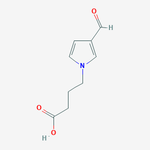 molecular formula C9H11NO3 B13424488 3-Formyl-1H-pyrrole-1-butanoic Acid 
