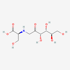 molecular formula C9H17NO8 B13424489 (2S)-3-hydroxy-2-[[(3S,4R,5R)-3,4,5,6-tetrahydroxy-2-oxohexyl]amino]propanoic acid 