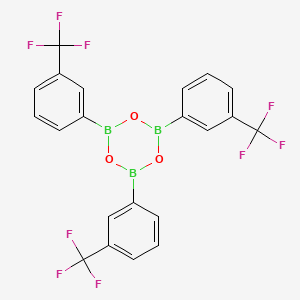 molecular formula C21H12B3F9O3 B13424494 Boroxin, 2,4,6-tris(alpha,alpha,alpha-fluoro-m-tolyl)- CAS No. 2265-38-5