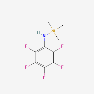 molecular formula C9H10F5NSi B13424509 Silanamine, 1,1,1-trimethyl-N-(pentafluorophenyl)- CAS No. 22529-97-1