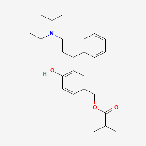molecular formula C26H37NO3 B13424540 rac-5-Isopropylcarbonyloxymethyl Tolterodine 