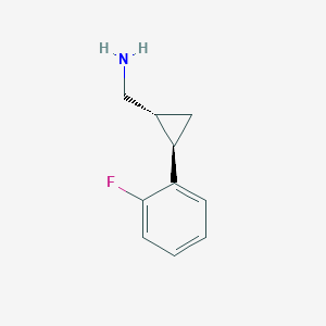 molecular formula C10H12FN B13424548 rac-[(1R,2R)-2-(2-fluorophenyl)cyclopropyl]methanamine 