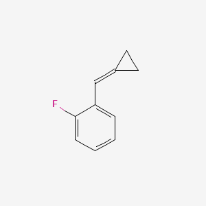 molecular formula C10H9F B13424587 1-(Cyclopropylidenemethyl)-2-fluorobenzene CAS No. 246180-28-9