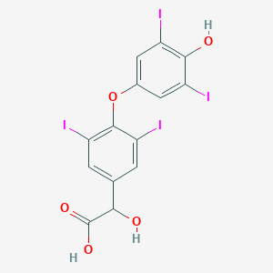 molecular formula C14H8I4O5 B134246 2-Hydroxy-2-(4-(4-hydroxy-3,5-diiodophenoxy)-3,5-diiodophenyl)acetic acid CAS No. 93647-48-4