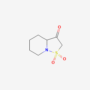 molecular formula C7H11NO3S B13424601 hexahydro-2H-1lambda6-[1,2]thiazolo[2,3-a]pyridine-1,1,3-trione 