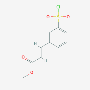 molecular formula C10H9ClO4S B1342467 (E)-Methyl 3-(3-(chlorosulfonyl)phenyl)acrylate CAS No. 610801-83-7