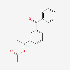 molecular formula C17H16O3 B13424679 3-(1-Acetoxyethyl)benzophenone 