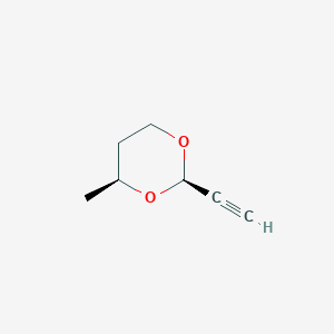 molecular formula C7H10O2 B134247 (2R,4S)-2-Ethynyl-4-methyl-1,3-dioxane CAS No. 143136-91-8