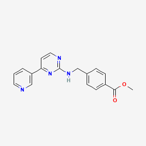 molecular formula C18H16N4O2 B1342472 4-({[4-(吡啶-3-基)嘧啶-2-基]氨基}甲基)苯甲酸甲酯 CAS No. 849235-67-2