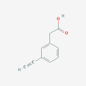 molecular formula C10H8O2 B1342476 2-(3-Ethynylphenyl)acetic acid 