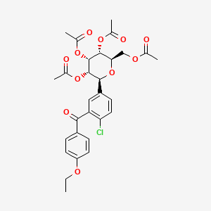 molecular formula C29H31ClO11 B13424836 5-Methoxy Dapagliflozin Tetraacetate 