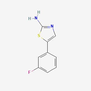 molecular formula C9H7FN2S B1342485 5-(3-Fluorophenyl)-1,3-thiazol-2-amine CAS No. 438585-95-6
