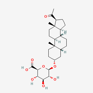 molecular formula C27H42O8 B13424850 Pregnanolone 3-b-D-Glucuronide 