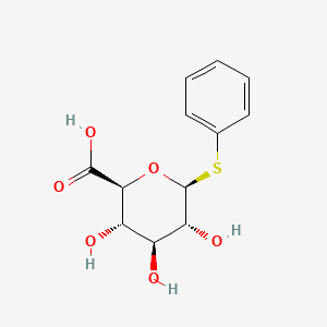molecular formula C12H14O6S B13424902 Phenyl 1-thio-beta-D-glucopyranosiduronic acid CAS No. 26399-82-6