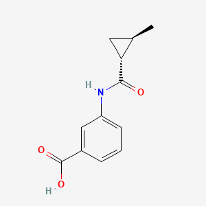 molecular formula C12H13NO3 B13424916 rac-3-[(1R,2R)-2-methylcyclopropaneamido]benzoic acid, trans 