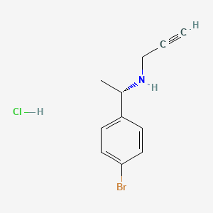 molecular formula C11H13BrClN B13424924 N-[(1S)-1-(4-bromophenyl)ethyl]prop-2-yn-1-amine;hydrochloride 