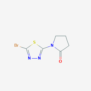 molecular formula C6H6BrN3OS B1342494 1-(5-溴-1,3,4-噻二唑-2-基)吡咯烷-2-酮 CAS No. 931320-77-3