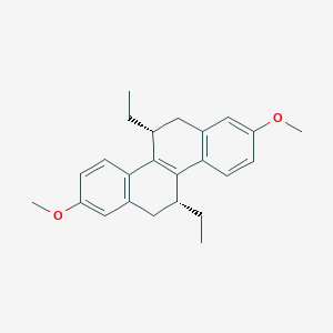 molecular formula C24H28O2 B13424966 (5R,11R)-5,11-Diethyl-2,8-dimethoxy-5,6,11,12-tetrahydrochrysene 
