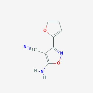 B1342498 5-Amino-3-(2-furyl)isoxazole-4-carbonitrile CAS No. 933219-27-3