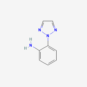 molecular formula C8H8N4 B1342501 2-(2H-1,2,3-Triazole-2-yl)aniline 