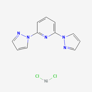 molecular formula C11H9Cl2N5Ni B13425011 Dichloronickel;2,6-di(pyrazol-1-yl)pyridine 