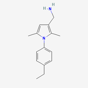 molecular formula C15H20N2 B1342502 [1-(4-Ethylphenyl)-2,5-dimethylpyrrol-3-yl]methanamine 