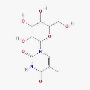 molecular formula C11H16N2O7 B13425029 1-hexopyranosyl-5-methylpyrimidine-2,4(1H,3H)-dione CAS No. 3180-78-7
