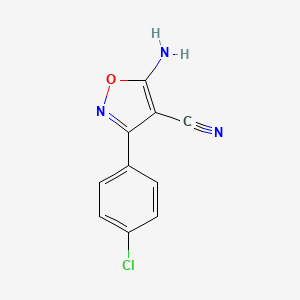 molecular formula C10H6ClN3O B1342503 5-Amino-3-(4-chlorophenyl)isoxazole-4-carbonitrile CAS No. 98949-16-7