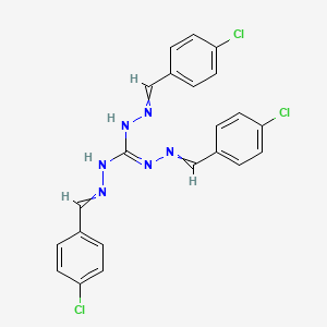 molecular formula C22H17Cl3N6 B13425037 Carbonohydrazonic dihydrazide, tris[(4-chlorophenyl)methylene]- CAS No. 33872-61-6