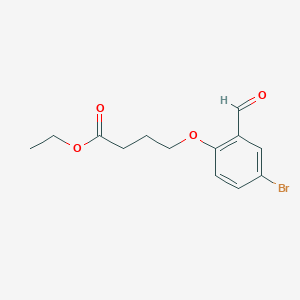 molecular formula C13H15BrO4 B13425043 Ethyl 4-(4-bromo-2-formylphenoxy)butanoate 